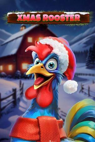 Christmas rooster with festive hat