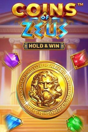 Zeus statue with golden coins and jewels