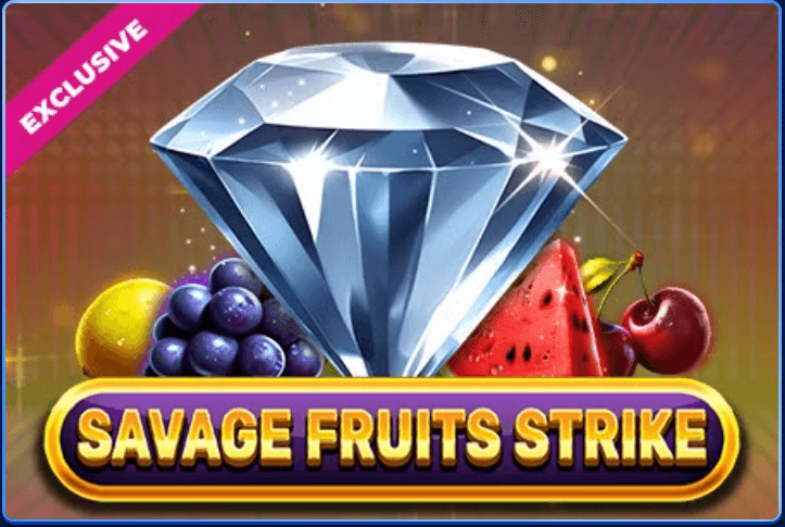 Shiny diamond with fruits in the background