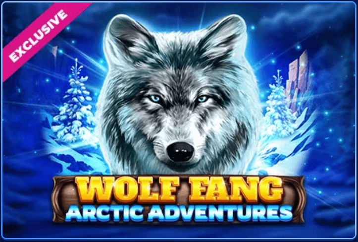 Wolf image with Arctic adventure theme